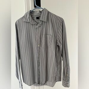 Banana Republic Men's Gray Pinstripe Shirt